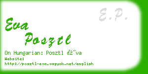 eva posztl business card